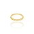 Anel Aparador Zircônias Cristal E Detalhes Em X Folheado a Ouro 18K - Imagem 1