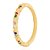 Anel Aparador Zircônias Rainbow E Detalhes Em X Folheado a Ouro 18K - Imagem 1