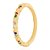 Anel Aparador Zircônias Rainbow E Detalhes Em X Folheado a Ouro 18K - Imagem 1