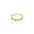 Anel Aparador Zircônias Rainbow E Detalhes Em X Folheado a Ouro 18K - Imagem 2