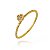 Anel Aro Torcido Florzinha Com Zircônias Folheado a Ouro 18K - Imagem 1