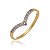 Anel Circunflexo Cravejado Folheado a Ouro 18K - Imagem 1
