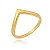 Anel Circunflexo Liso Folheado a Ouro 18K - Imagem 1