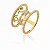 Anel Duplo Duas Meninas Folheado a Ouro 18K - Imagem 1