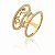 Anel Duplo Duas Meninas Folheado a Ouro 18K - Imagem 1
