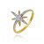Anel Estrela 6 Pontas Folheado a Ouro 18K - Imagem 1