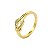 Anel Fio Duplo Nó Folheado a Ouro 18K - Imagem 1