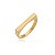 Anel Formato D Folheado a Ouro 18K - Imagem 1