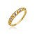 Anel Granitado Recortes Com Zircônias Folheado a Ouro 18K - Imagem 1