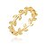 Anel Inteiro Folha Lisa Folheado a Ouro 18K - Imagem 1