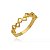 Anel Losangos Lisos Folheado a Ouro 18K - Imagem 1