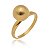 Anel Meia Bola Fosca Folheado a Ouro 18K - Imagem 1