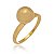 Anel Meia Bola Lisa Folheado a Ouro 18K - Imagem 1