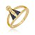 Anel Nossa Senhora Aparecida Manto Azul Lateral Dupla Folheado a Ouro 18K - Imagem 1