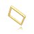 Anel Quadrado Fio Folheado a Ouro 18K - Imagem 1