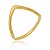 Anel V Liso Folheado a Ouro 18K - Imagem 1