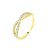 Anel X Cravejado Folheado a Ouro 18K - Imagem 2