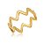 Anel Zigzag Fio Liso Folheado a Ouro 18K - Imagem 1