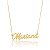 Colar Personalizado 1 Nome Folheado a Ouro 18K - Imagem 2