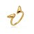 Anel Regulável Aberto Asa Folheado a Ouro 18K - Imagem 1