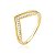 Anel Falange V Cravejado Folheado a Ouro 18K - Imagem 1