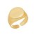 Anel Regulável Redondo Liso Folheado a Ouro 18K - Imagem 3
