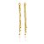Aplique 3 Fios Grande Com Bola Folheado a Ouro 18K - Imagem 1