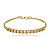 Bracelete Dois Fios Baguetes Folheado a Ouro 18K - Imagem 1