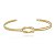 Bracelete Fio Duplo Liso Amarrado Folheado a Ouro 18K - Imagem 1