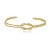 Bracelete Fio Duplo Trançado Amarrado Folheado a Ouro 18K - Imagem 1