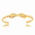 Bracelete Liso Detalhe Infinito Folheado a Ouro 18K - Imagem 1