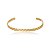 Bracelete Trançado Achatado Folheado a Ouro 18K - Imagem 1