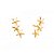 Brinco 3 Estrelas Folheado a Ouro 18K - Imagem 1