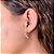 Brinco Argola 3 Perolas Penduradas Folheado a Ouro 18K - Imagem 1