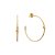 Brinco Argola Aberta Nozinho Delicado Folheado a Ouro 18K - Imagem 1