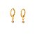 Brinco Argola Estrela Zircônia Cristal Folheado a Ouro 18K - Imagem 1