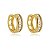 Brinco Argola Fileira Baguetes Folheado a Ouro 18K - Imagem 1