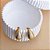 Brinco Argola Gota Detalhes Em Ondas Folheado a Ouro 18K - Imagem 2