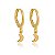 Brinco Argola Lua Lisa Folheado a Ouro 18K - Imagem 1