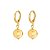 Brinco Argola Meia Bola Grande Folheado a Ouro 18K - Imagem 1