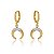 Brinco Argola Dente De Leão Folheado a Ouro 18K - Imagem 1