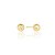 Brinco Bola Médio 6Mm Folheado a Ouro 18K - Imagem 1