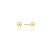 Brinco Bola Pequeno 4Mm Folheado a Ouro 18K - Imagem 1