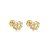 Brinco Borboleta Arabescos Com Zircônia Folheado a Ouro 18K - Imagem 1