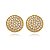 Brinco Chuveiro Cristal com Trabalho Lateral Folheado a Ouro 18k - Imagem 2