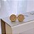 Brinco Chuveiro Cristal com Trabalho Lateral Folheado a Ouro 18k - Imagem 4
