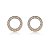 Brinco Circulo Cravejado Galeria Folheado a Ouro 18K - Imagem 1