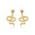 Brinco Cobra Lisa Folheado a Ouro 18K - Imagem 1