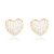 Brinco Coração Cravejado Microzirconias Cristal Folheado a Ouro 18K - Imagem 1