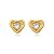 Brinco Coração Pavê 1 Zirc Folheado a Ouro 18K - Imagem 1